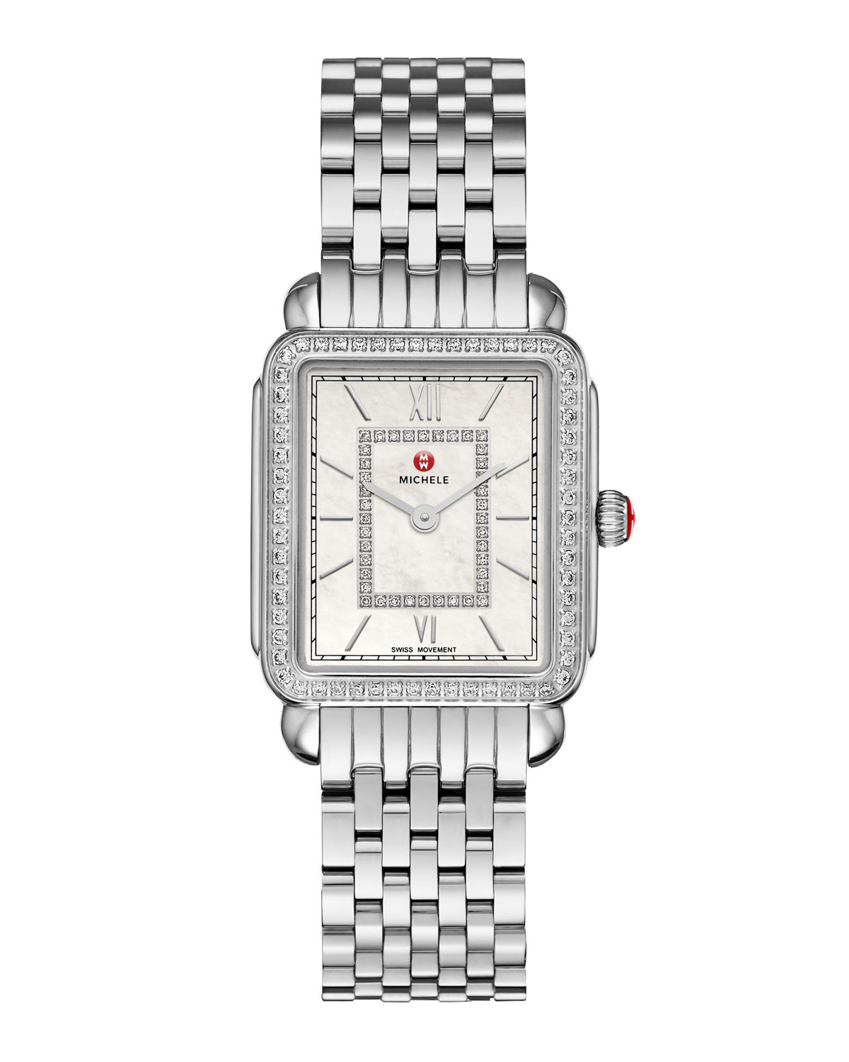 Deco II Midsize Stainless Steel Diamond-Dial Watch | Neiman Marcus