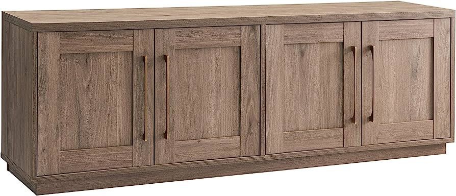 Henn&Hart Tillman Rectangular TV Stand for TV's up to 80", 68" Wide, Antiqued Gray Oak | Amazon (US)