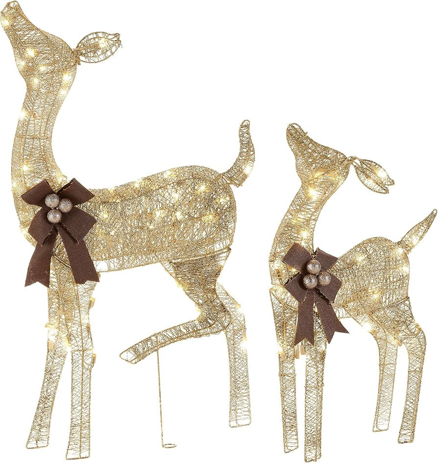 National Tree 28 Inches x 38 Inches Doe and Fawn Pine | Amazon (US)