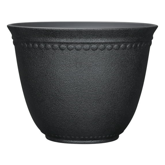 My Texas House 18-Inch Black Asti Recycled Resin Planter | Walmart (US)