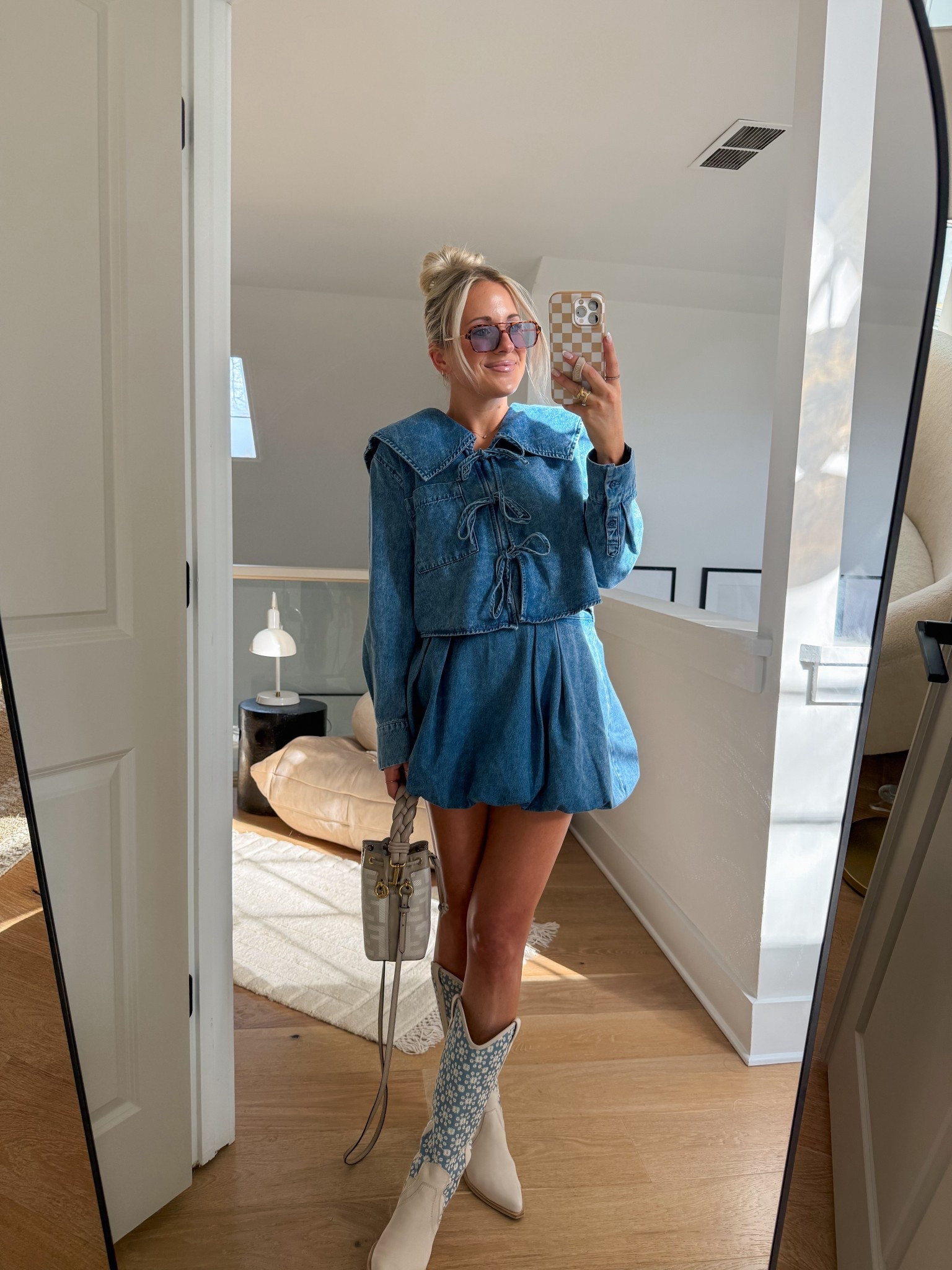 Wearing small in the top and XS in the skirt! 

#LTKFindsUnder50 #LTKmomlife