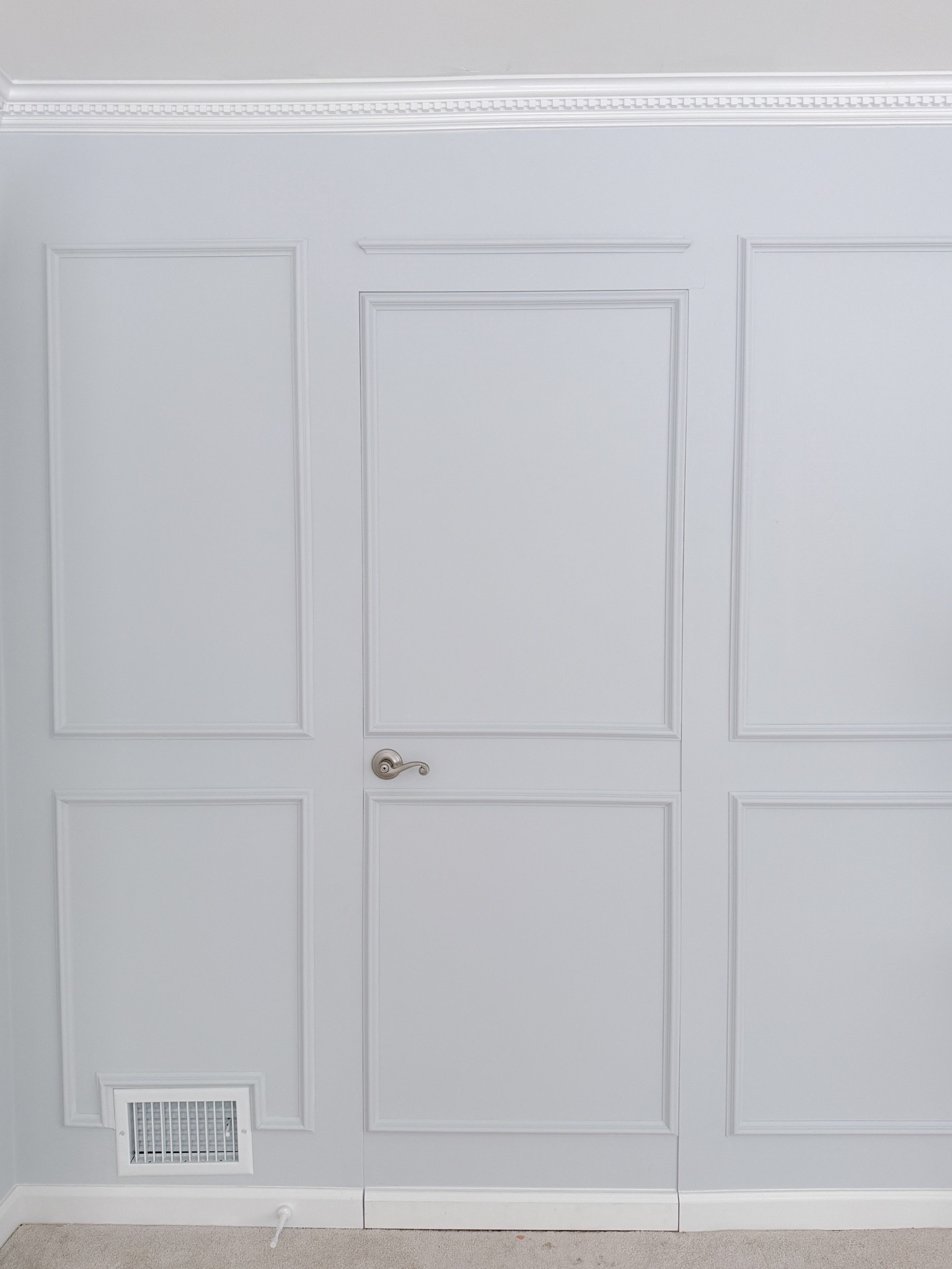 Added trim to my concealed jib door for my French inspired bedroom which hides the bathroom & closet perfectly.

#LTKHome