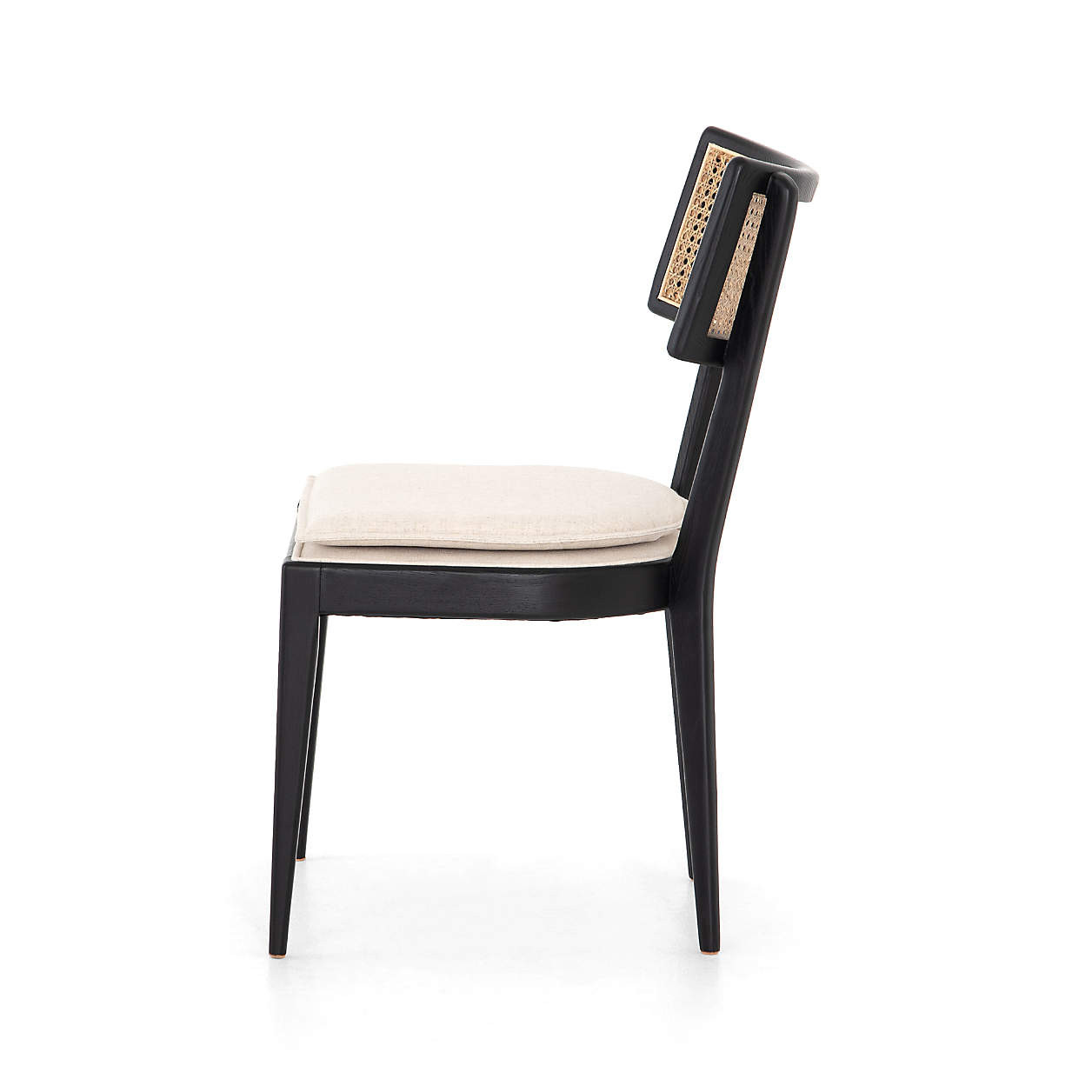 Libby Black Wood and Natural Cane Dining Chair + Reviews | Crate & Barrel | Crate & Barrel