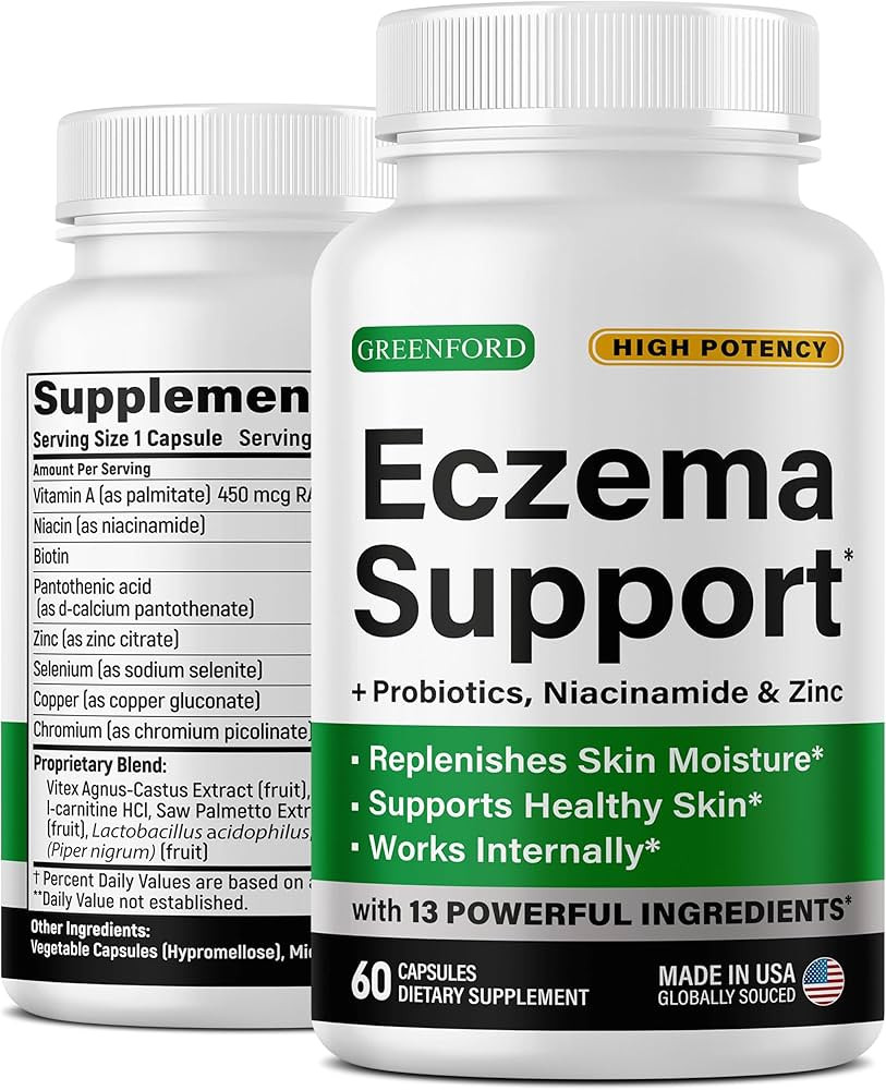 Eczema Treatment & Support for Natural Relief - Made in USA Dupixent Alternative - Skin Vitamins ... | Amazon (US)