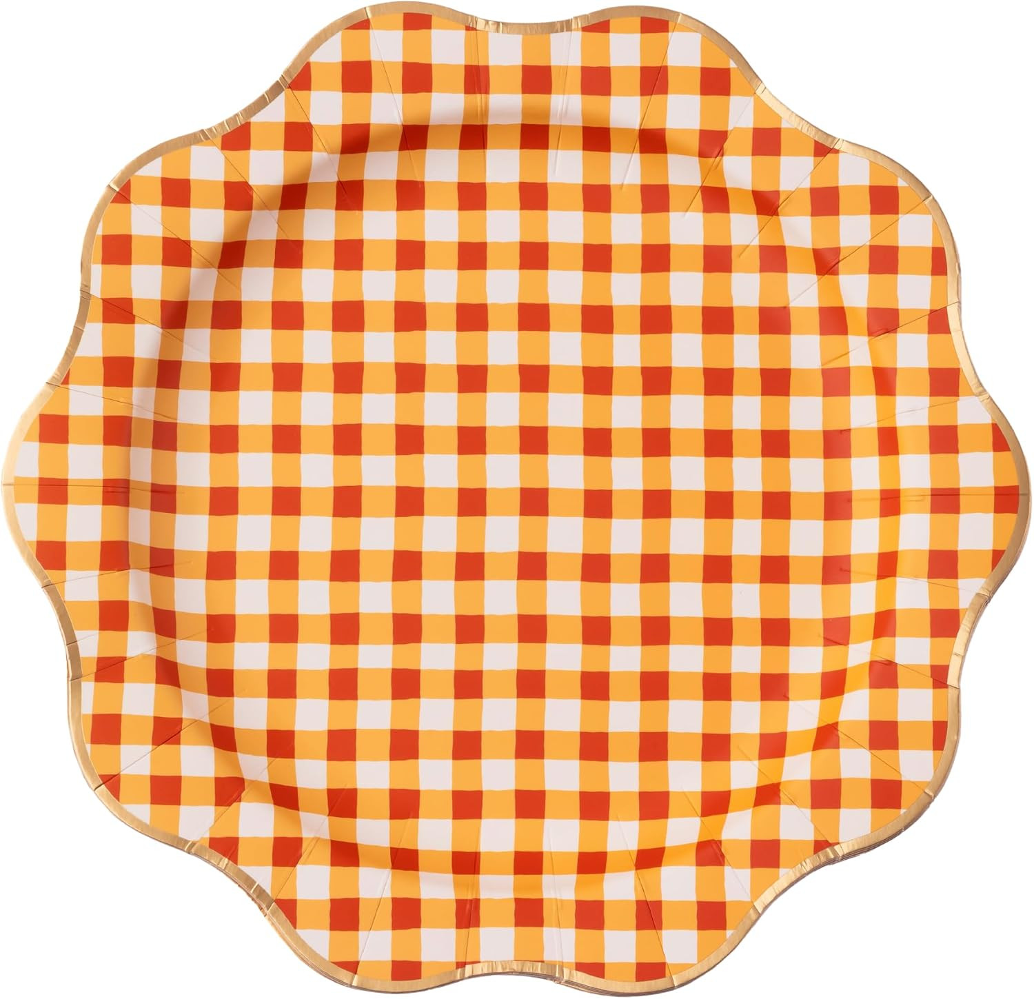 Bonjour Fete Fall Plaid Dinner Plates, Thanksgiving Paper Plates, 8 Pack | Amazon (US)