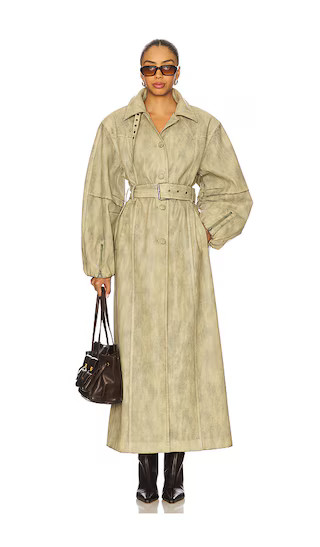 The Carrington Maxi Trench Coat in Custard Cream | Revolve Clothing (Global)