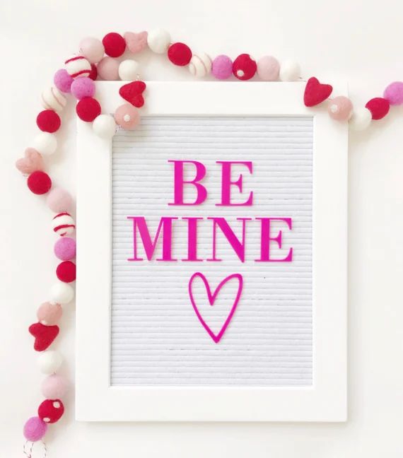 Be Mine Valentines Garland, Bunting, Banner - ***READY TO SHIP!*** | Etsy (US)
