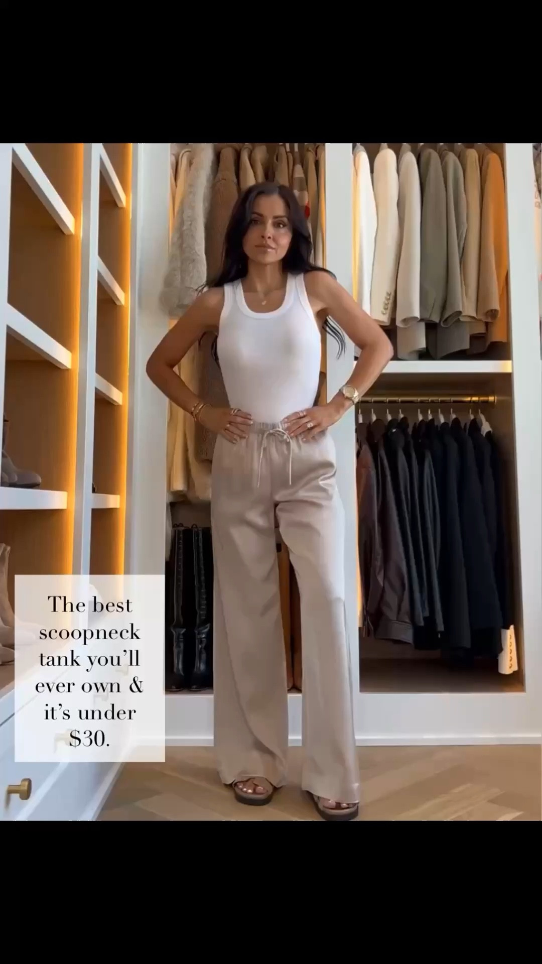 The best scoop neck tank you will ever own and it is under $30. The Aritzia Busy Tank is the perfect elevated basic for spring and layers beautifully with everything from denim to trousers. Styled here with the Aritzia Lodge satin pants for a chic and comfortable spring outfit.

Tank Top - wearing an XS
Satin Pants - wearing a 2XS
Jacket - Wearing an XS

miamiamine aritzia busy tank scoop neck tank aritzia lodge satin pants chic spring outfits elevated basics capsule wardrobe staples minimalist spring style polished casual outfits aritzia outfit ideas spring wardrobe essentials

#LTKgrwm #LTKPetite #LTKspringtrends