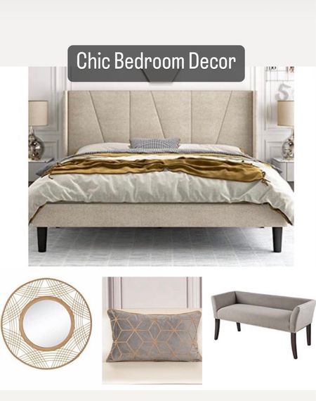 Bedroom decor, upholstered bed, bedroom bench 

#LTKstyletip #LTKSeasonal #LTKhome