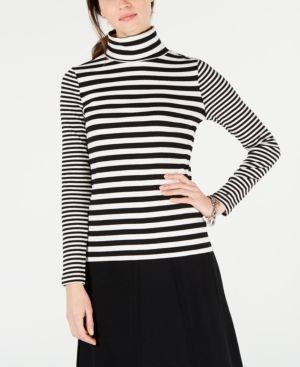 Tommy Hilfiger Striped Turtleneck Top, Created for Macy's | Macys (US)