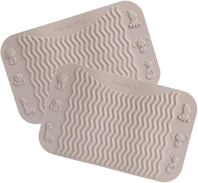 Handfullz Silicone Placemats Baby Food Table/High Chair Mat for Baby Feeding - Raised Wave Design... | Amazon (US)