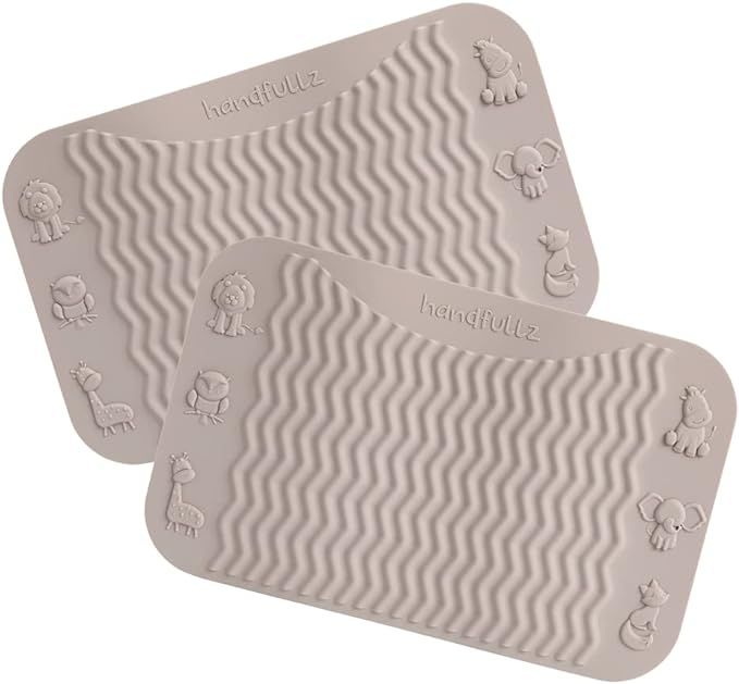 Handfullz Silicone Placemats Baby Food Table/High Chair Mat for Baby Feeding - Raised Wave Design... | Amazon (US)