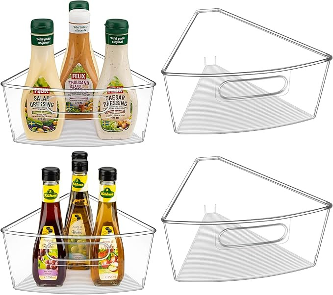 JEISSLIA Lazy Susan Cabinet Organizer Bins for 26" or 28" Diameter Corner Lazy Susan, Plastic Cab... | Amazon (US)