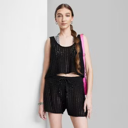 Women's Mid-Rise Open Knit Sweater Shorts - Wild Fable™ | Target