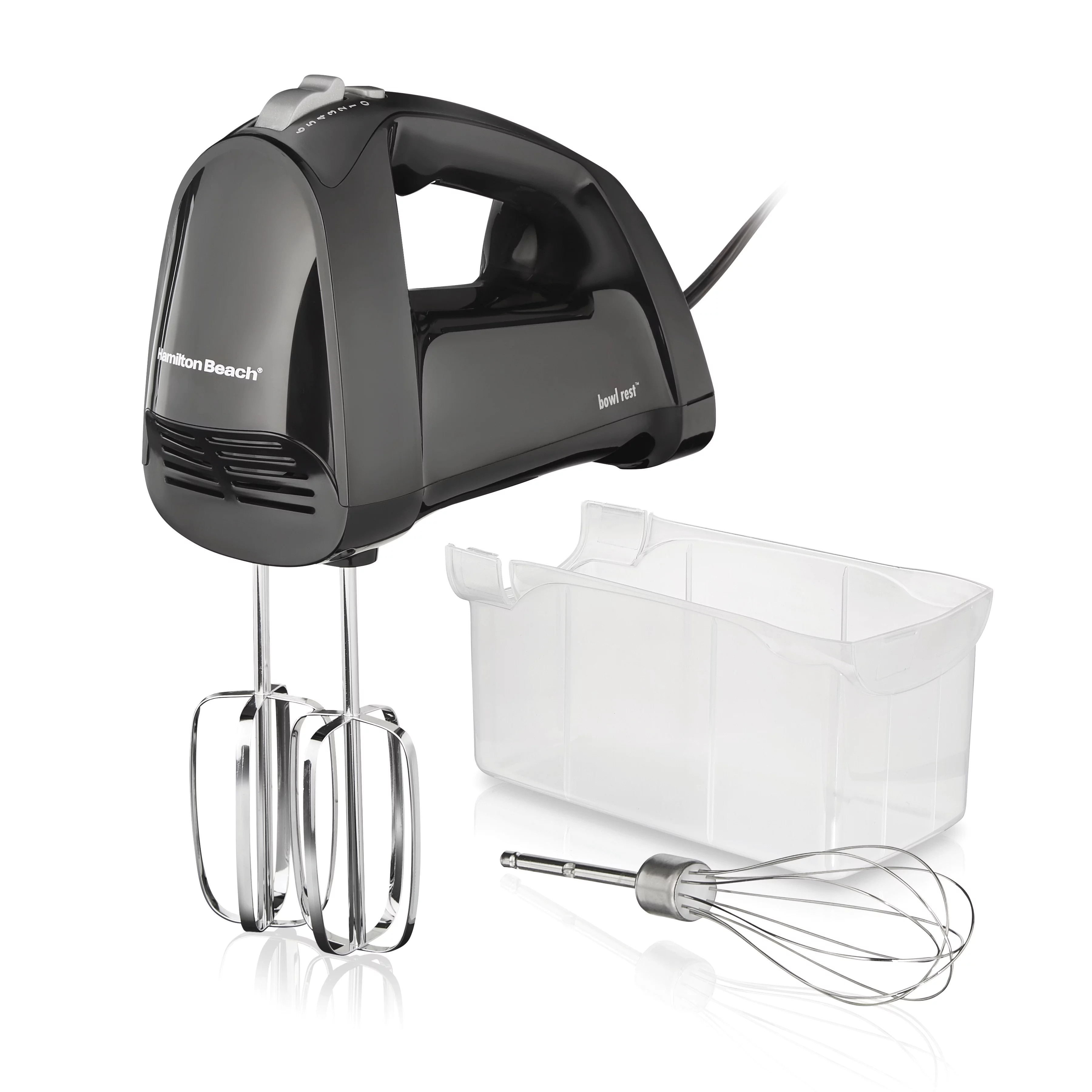 Hamilton Beach 6 Speed Hand Mixer, Quick Burst, Storage Case, New, Black, 62690 | Walmart (US)