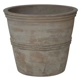 Messina Large 22.05 in. x 18.9 in. Antique Terracotta Clay Pot | The Home Depot