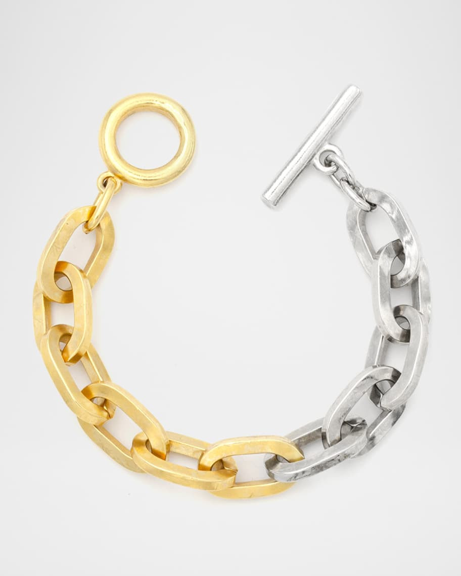 Two-Tone Link Bracelet, 0.5"W | Neiman Marcus