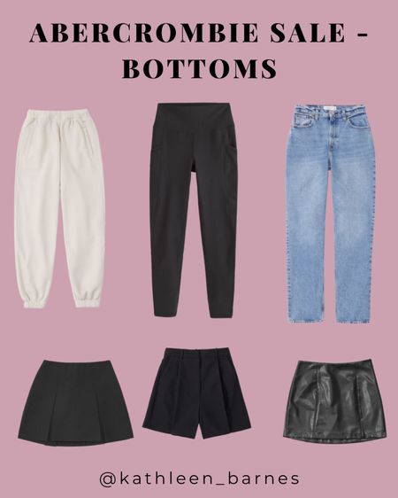 Abercrombie favorites that you can grab on sale! Mini skirt, mini skort, jeans, workout leggings, comfy sweats, tailored shorts 

#LTKsalealert #LTKSale #LTKSeasonal