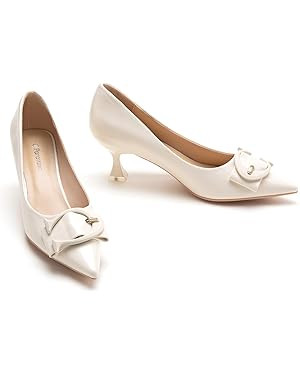 C.Paravano Women's Pumps I Low Heel for Women I Womens Designer Pumps I Kitten Heels for Women I ... | Amazon (US)