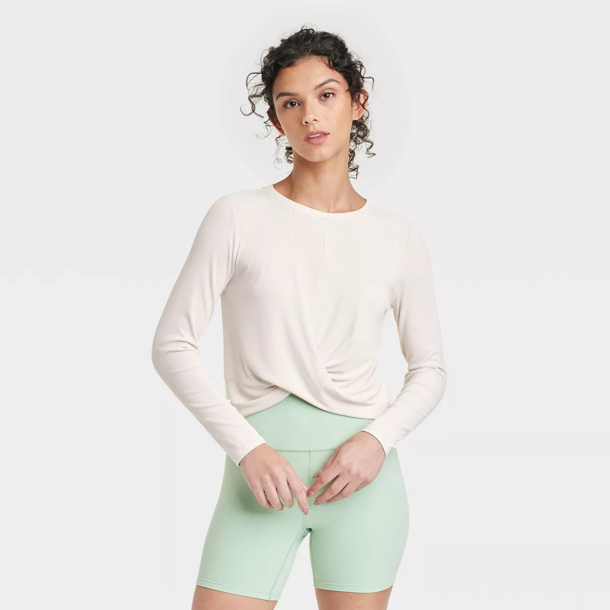 Women's Twist Front Long Sleeve Top - All in Motion™ | Target