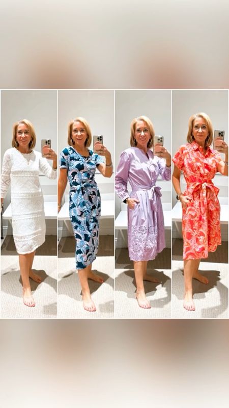 Pretty Spring dresses! I popped in Talbots and found these gorgeous items & the fun striped top I am wearing. Everything is available in misses, petite, plus & petite plus. 
#petitefashion #talbots


#LTKVideo #LTKover40 #LTKstyletip
