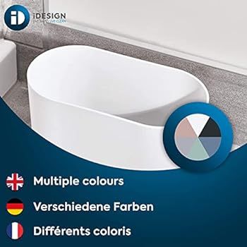 iDesign Cade Slim Bathroom Trash, Bedroom, Kitchen, Office-White, Waste Can | Amazon (US)