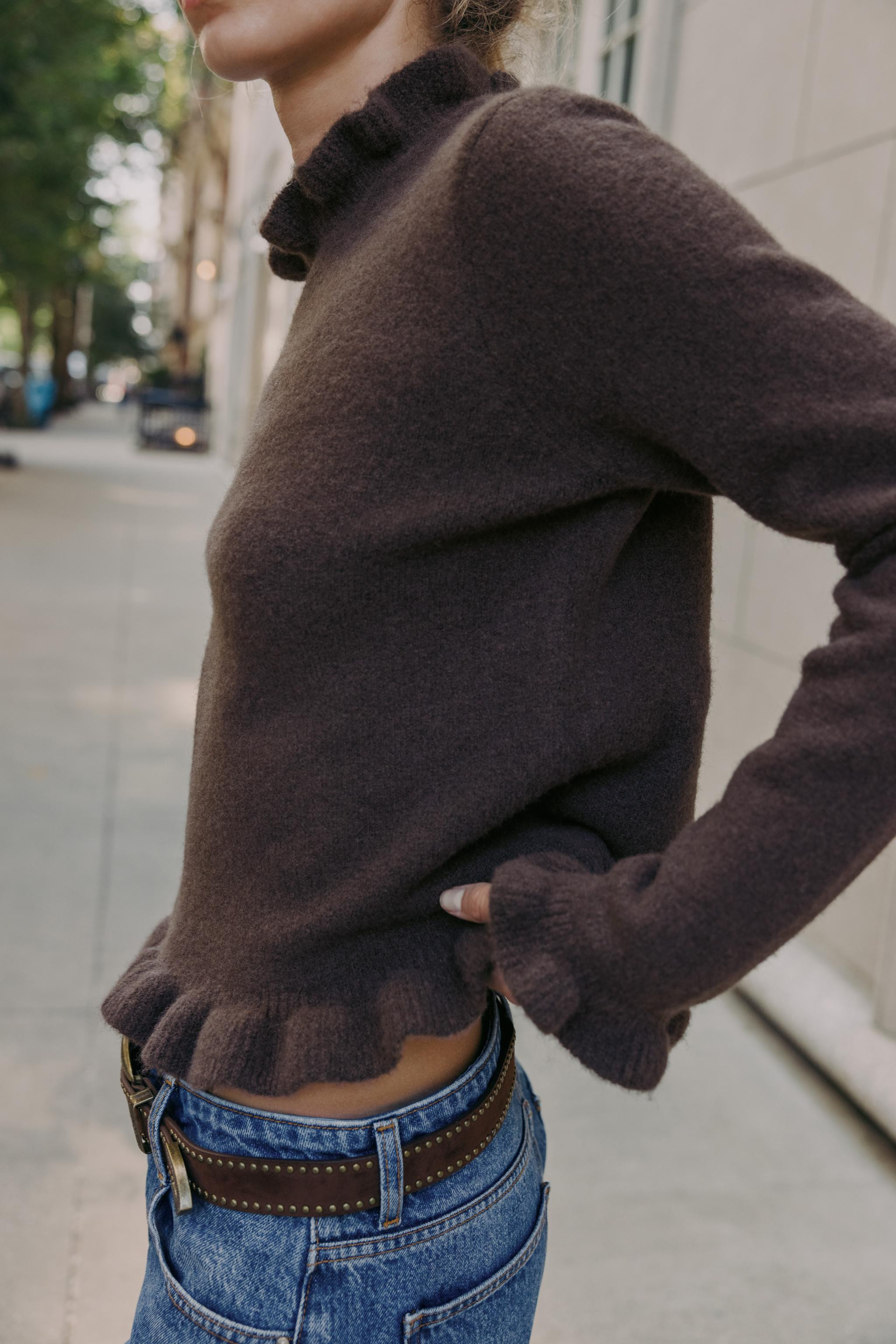 RUFFLED KNIT SWEATER | Zara US