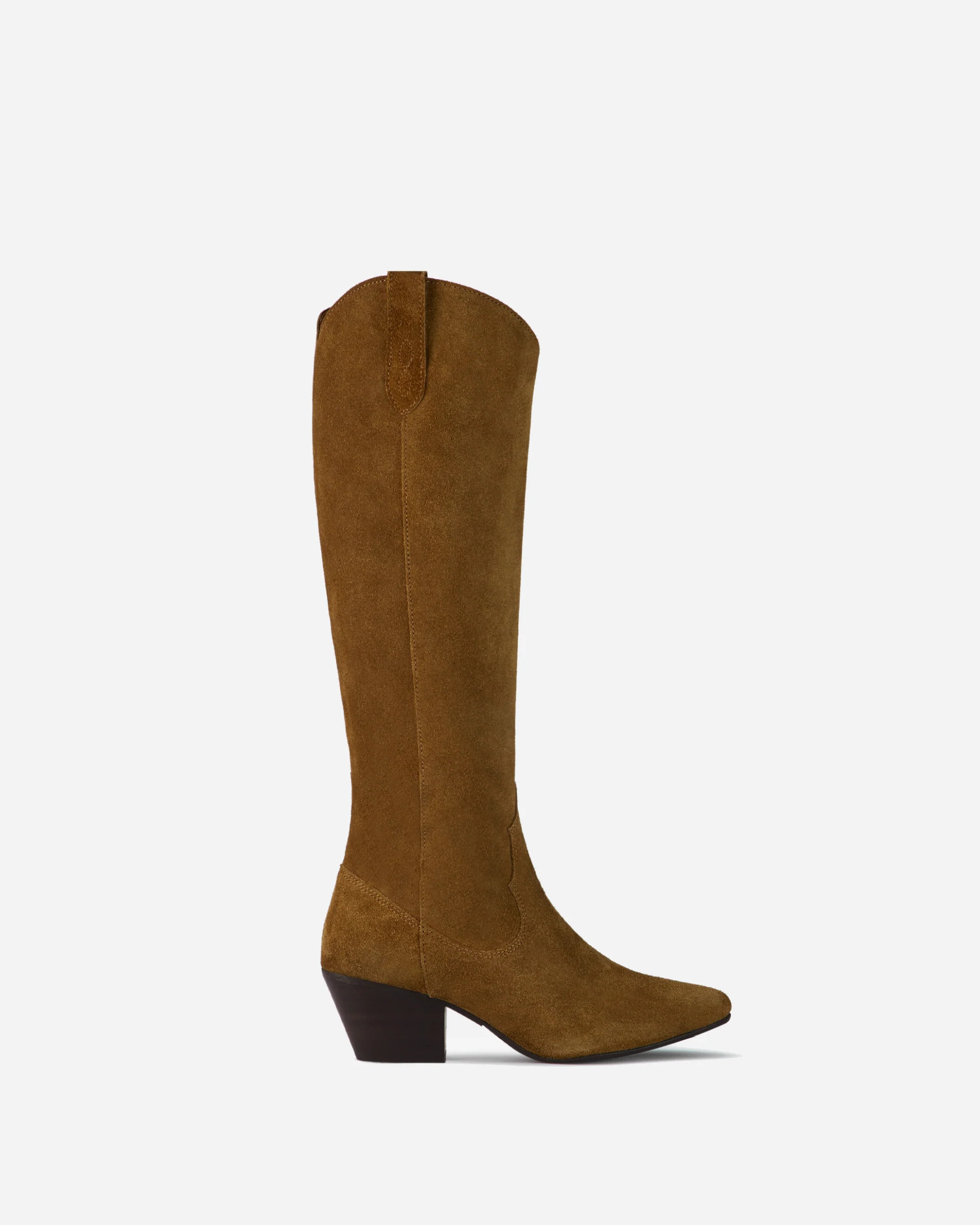 Saffron Knee High Boots in Marigold Suede | DuoBoots