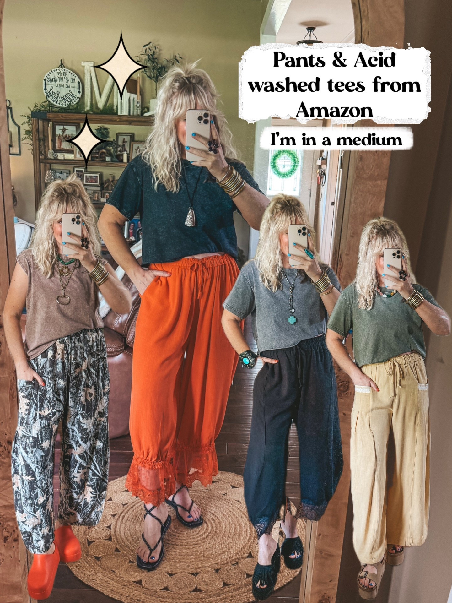 Here they are styled with some cute Amazon pants!