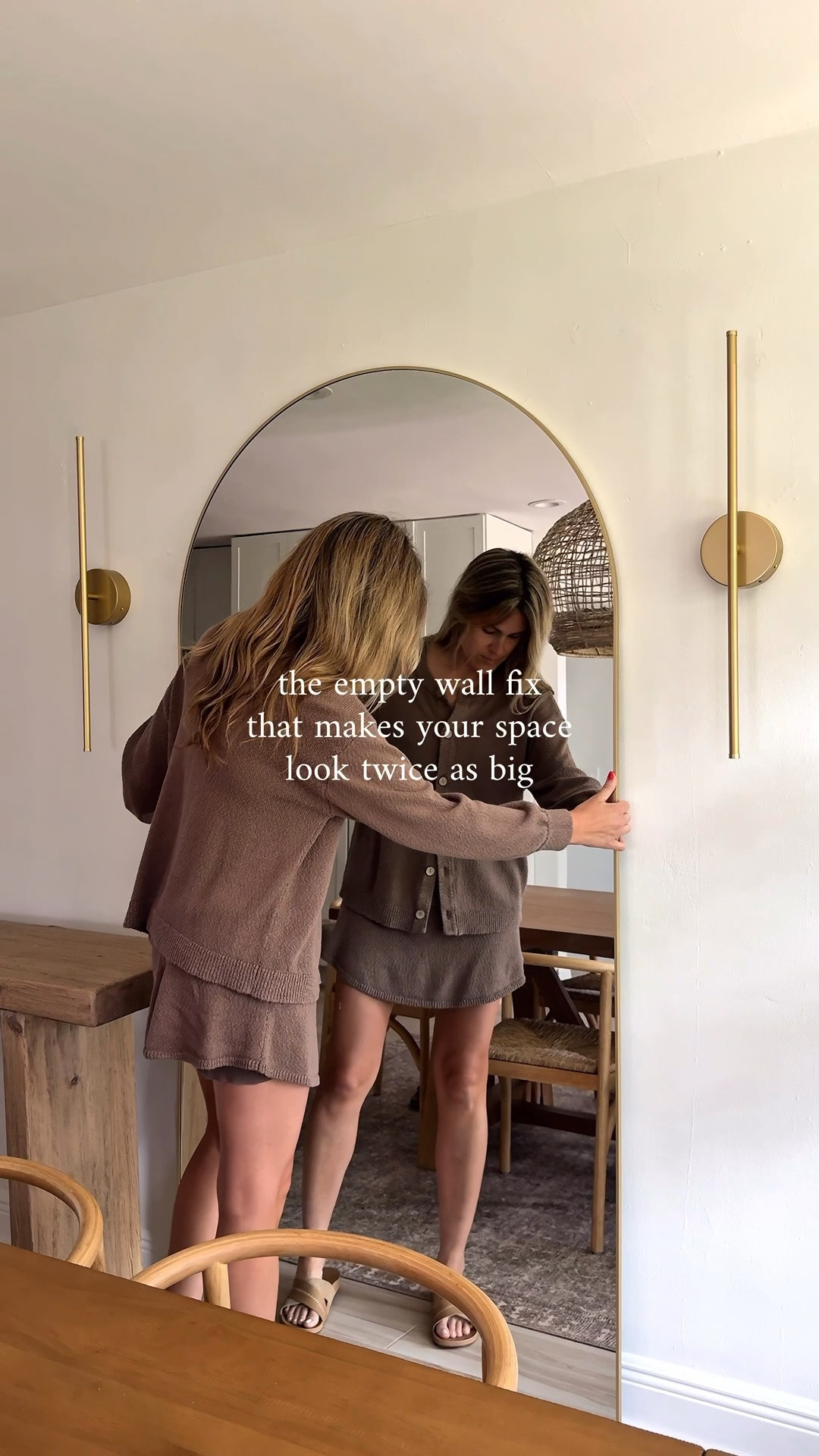 The perfect oversized mirror for small spaces! I love how it looks in our dining room area behind our console table!

#LTKSaleAlert #LTKHome #LTKOver40
