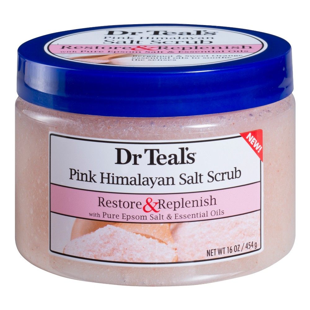 Dr Teal's Restore & Replenish Pink Himalayan Sea Salt Scrub - 16 fl oz | Target