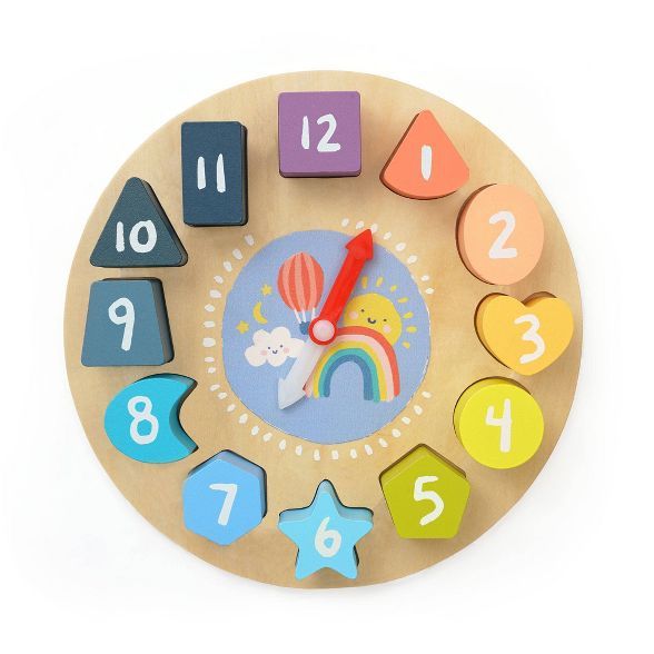 The Manhattan Toy Company Early Learning Wooden Puzzle Clock | Target