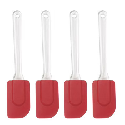 Unique Bargains Heat Resistant Non-scratch Non Stick Flexible Spatula 9.6 x 1.9 Inch 4 Pcs Red | Target