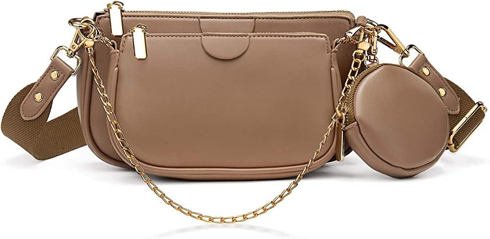 YALUXE Crossbody-Handbags-for-Women-Shoulder-Bag Croc Embossed Multi Purse Set with Zipped Coin Pouc | Amazon (CA)
