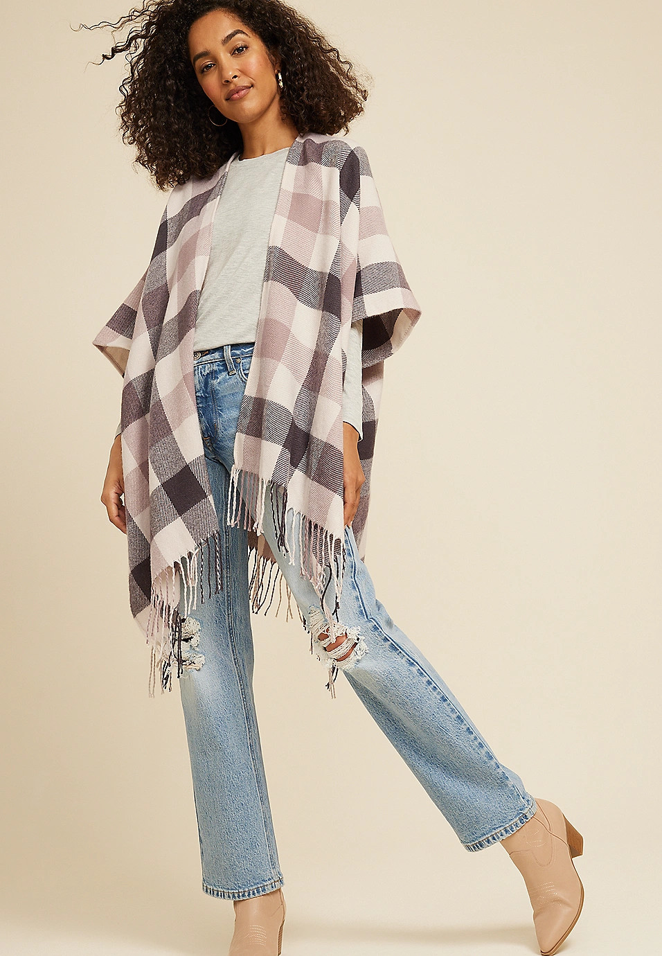 Plaid Kimono | Maurices