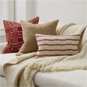 Modern Lodge Pillow Cover & Throw Set - Red | West Elm (US)