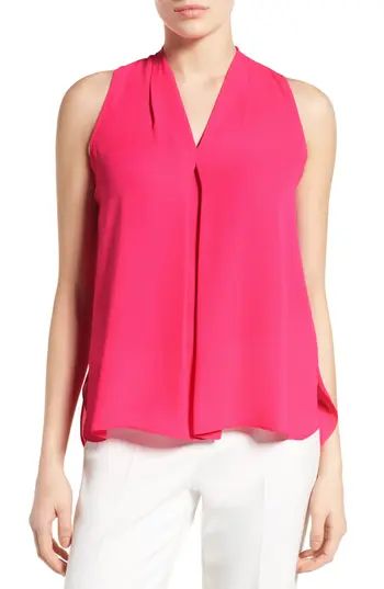 Women's Vince Camuto Sleeveless V-Neck Blouse, Size Small - Pink | Nordstrom