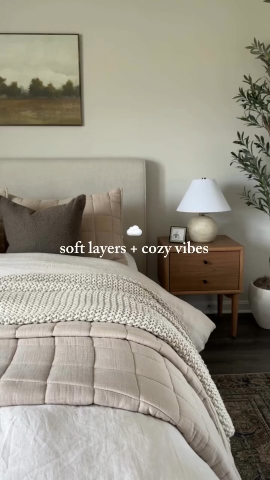 One of my favorite bedding combos to date 🤎 Comment VIBE and I’ll send you all the links so you can recreate this cozy look ☁️ 

Don’t forget to follow along for more affordable home decor and mom life @kaitlynmackenzee 🪴

#beddingdecor #cozybedding #cozyhome #neutralhome #makethebed #bedroomstyling #targetstyle 
#boujeeonabudget #bedding #homedecorinspo #homeswithpurpose #neutralhomesofinsta 

Pottery Barn Inspired, McGee and Co, Designer look for less, Amazon bedding, Amazon home, Target decor, Walmart finds

#LTKHome #LTKSaleAlert