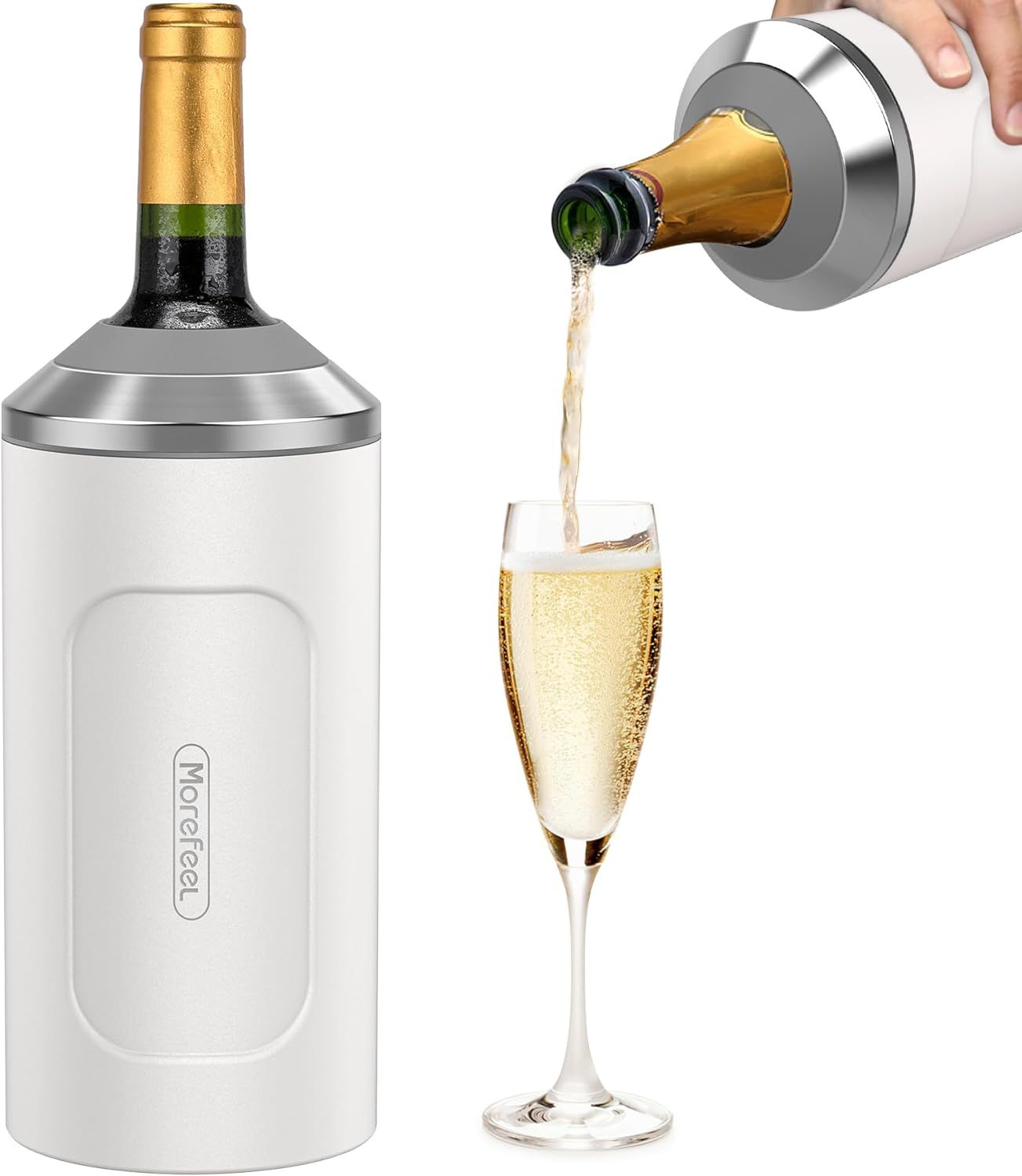 Wine Chillers for Bottles-Ideal Gift for Wine Lover, Stainless Steel Portable Champagne Cooler Sl... | Amazon (US)