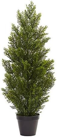 Nearly Natural 3’ Mini (Indoor/Outdoor) Cedar Pine Tree, 3', Green | Amazon (US)