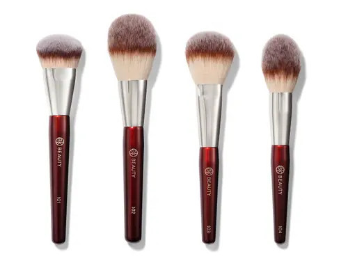 BK Beauty Essentials Collection Face Brush Set in Burgundy at Nordstrom | Nordstrom