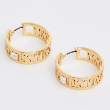Gold Tone Hoop Earrings | TK Maxx