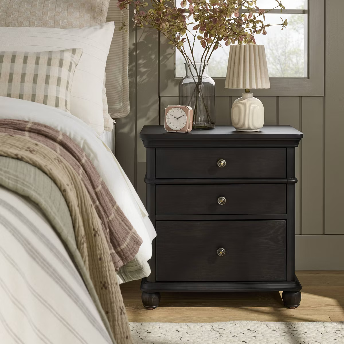 3 Drawer Classic Night Stand - Hearth & Hand™ with Magnolia | Target
