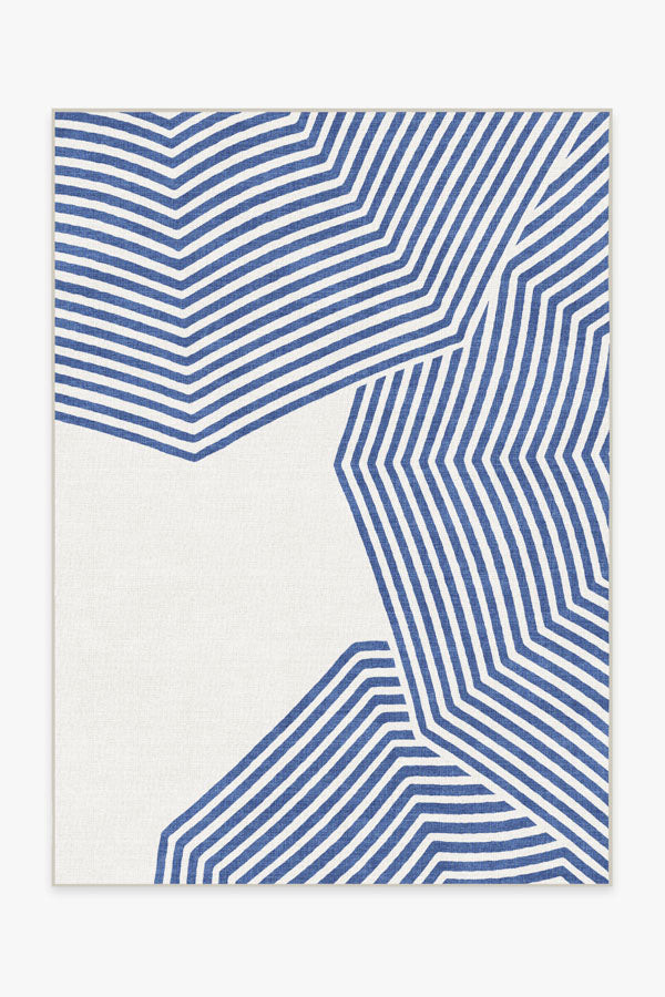 Gray Malin Outdoor Beach Club Navy & Ivory Rug | Ruggable