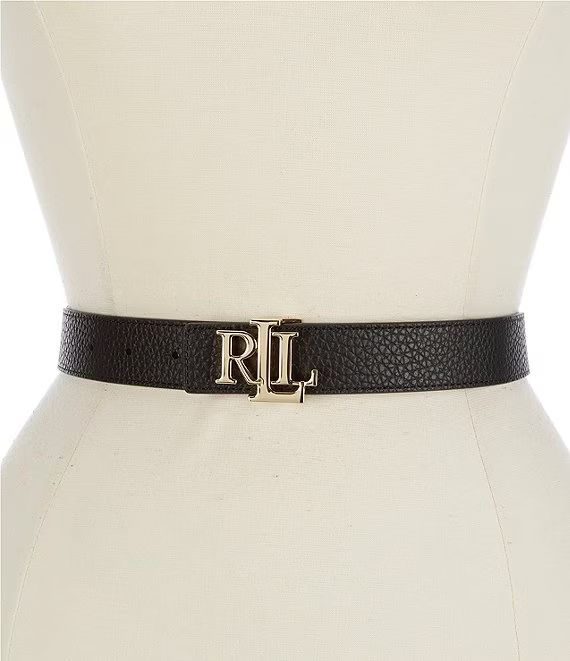 Lauren Ralph Lauren 1" Logo Reversible Pebbled Leather Belt | Dillard's | Dillard's