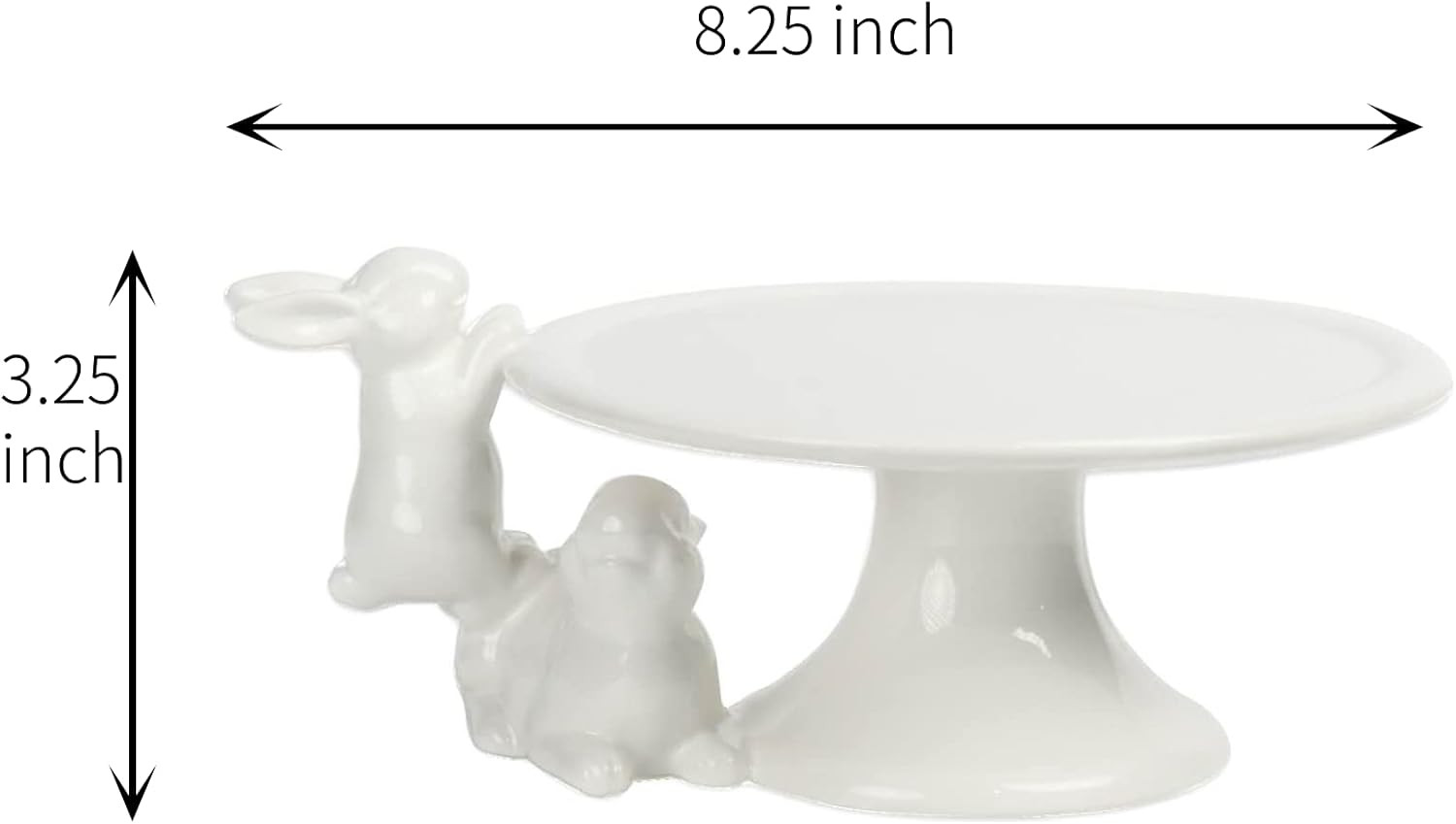 Ceramic Cake Stands Decorative Bunny - Easter Decoration Birthday Cake Display Tray for Wedding P... | Amazon (US)