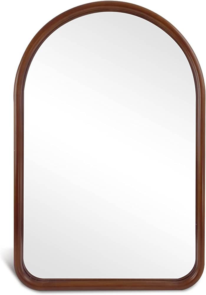 Sollertia Arched Wall Mirror with Solid Wood Frame, 30"x20" Arched Mirror Wall-Mounted Mirror Arc... | Amazon (US)