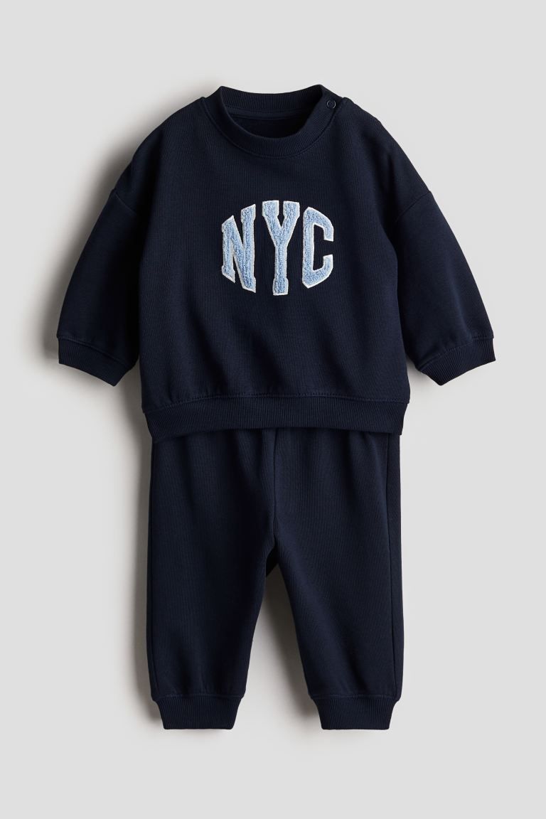 2-piece Set with Text Motif | H&M (US + CA)