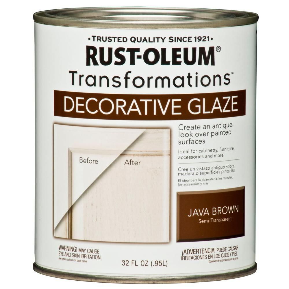 Rust-Oleum Transformations 1 qt. Java Brown Cabinet Decorative Glaze-266227 - The Home Depot | The Home Depot