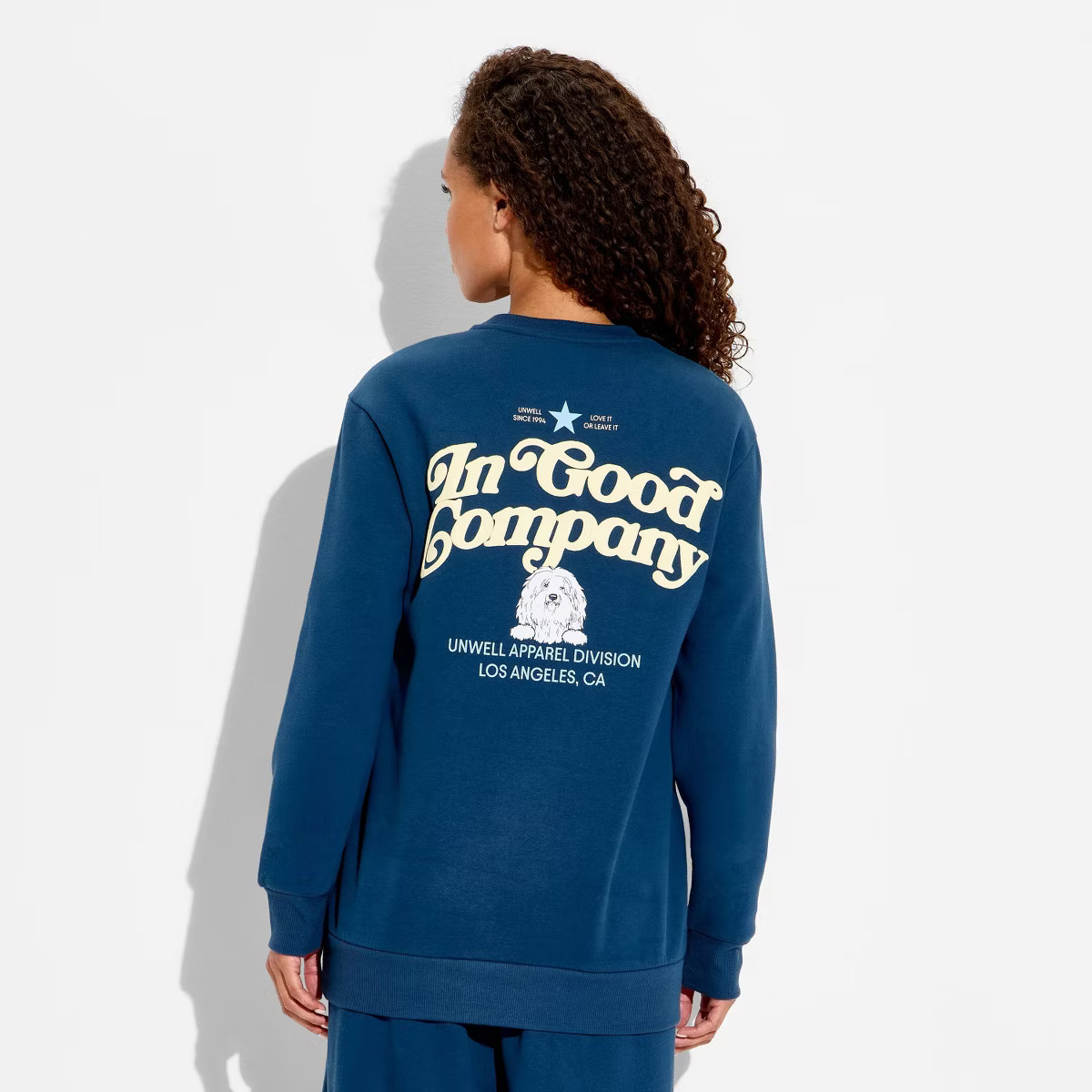 Women's Unwell Good Company Graphic Pullover Sweatshirt - Blue | Target